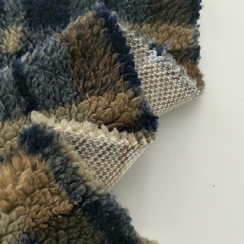Customized 100 polyester printed knit soft warm fleece blanket sherpa fabric