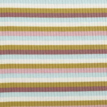 Colorful Fashion Yarn Dyed Nylon Spandex Elastic 4*2 Knitted Rib Fabric Stripe Sportswear Fabric