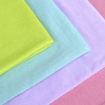 Plain dye solid custom color t shirt fabric supplier single jersey 95 rayon 5 spandex knitted fabric jersey