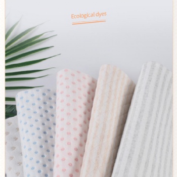 Hot Sales 100 Organic Color Cotton Knitting Jacquard Air Layer Fabric For Baby