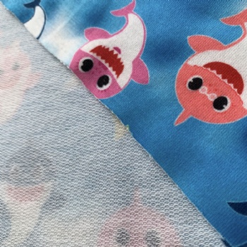 Factory Direct Sales Custom Printed Organic French Terry Fleece Fabric for Hoodies