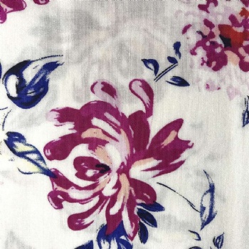 Competitive price indian viscose polyester print rayon jersey fabric for dress woman