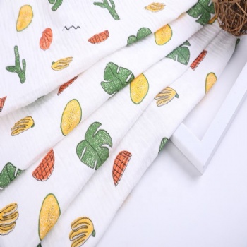 Wholesale muslin fabric from china printed 100 cotton muslin fabric baby korean cotton fabric