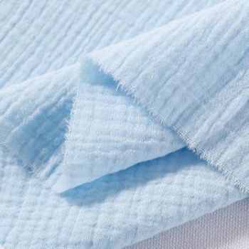 Double-layer Crepe Bath Towel Breathable Pajamas Baby Blanket Gauze Washed Cotton Crepe Fabric